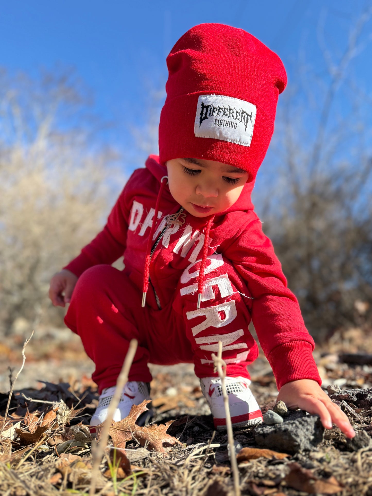 Kidz Stacked Sweat Set (RED)