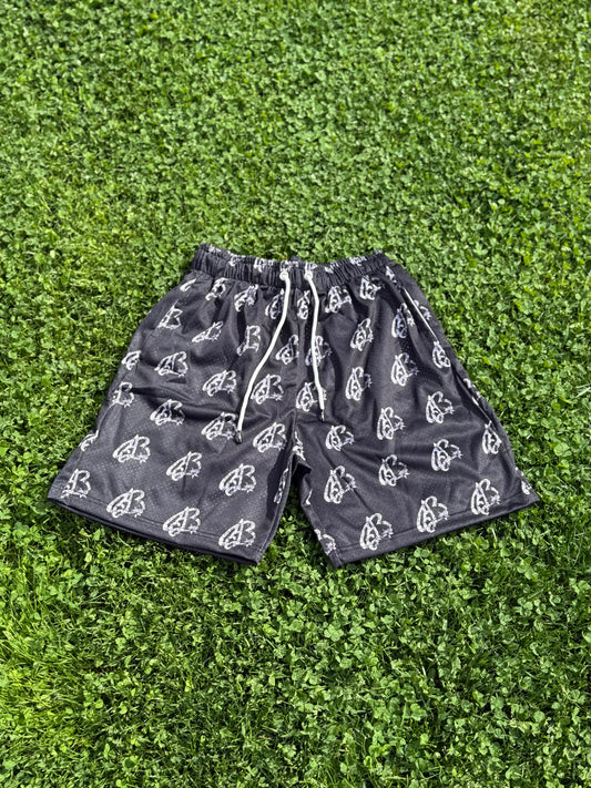 ALL OVER LOGO PRINT SHORTS